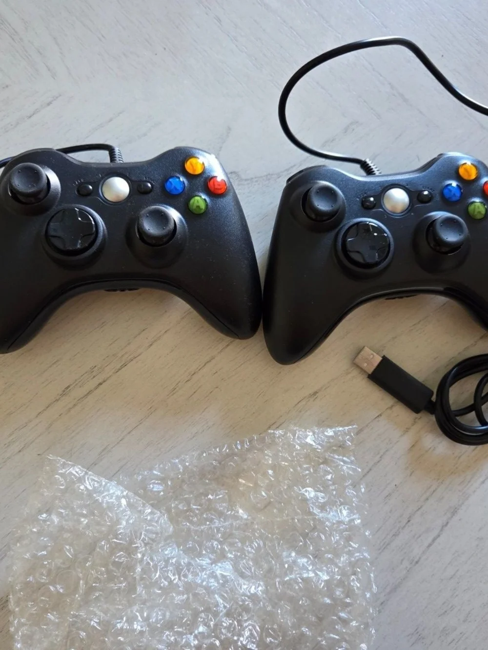 2 New Xbox 360 Wired controller Gamepad Controller for Xbox 360 - Black